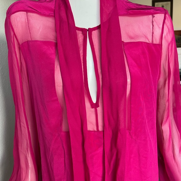 Gorgeous Pink 💯 SILK Prabal Gurung blouse-new no tags - Picture 7 of 14